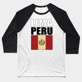 Flag of Peru Baseball T-Shirt